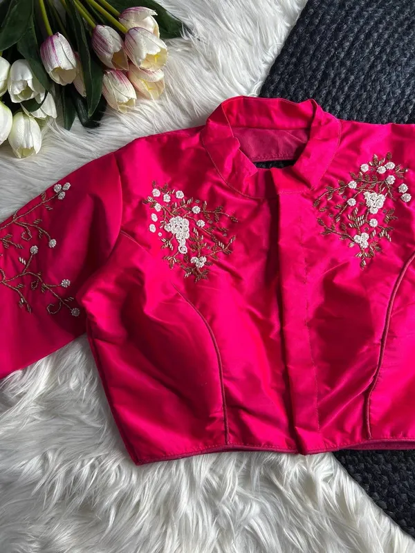 Pink_Silk_Blouse_For_Women