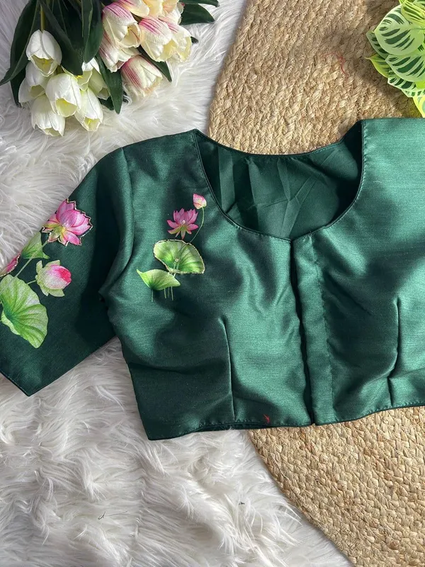 Green_Silk_Blouse_For_Women