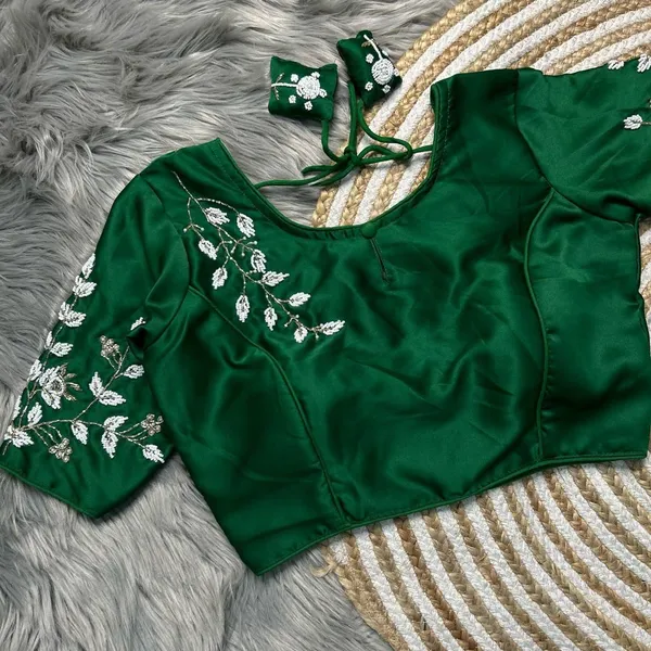 Green_Silk_Blouse_For_Women