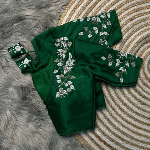 Green_Silk_Blouse_For_Women