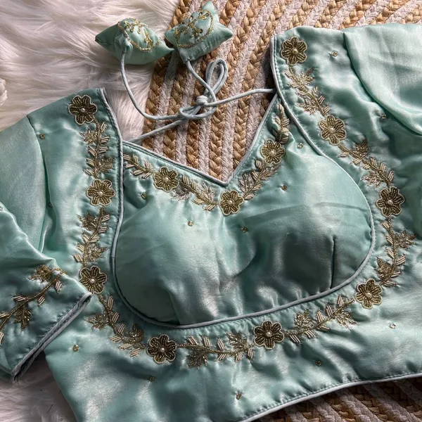Light_Green_Silk_Blouse_For_Women