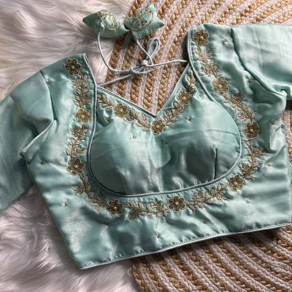 Light_Green_Silk_Blouse_For_Women