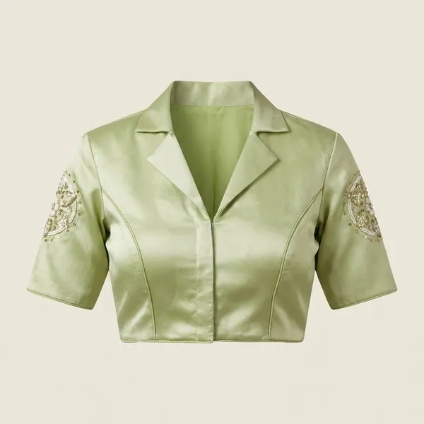 Yellow_Silk_Blouse_For_Women