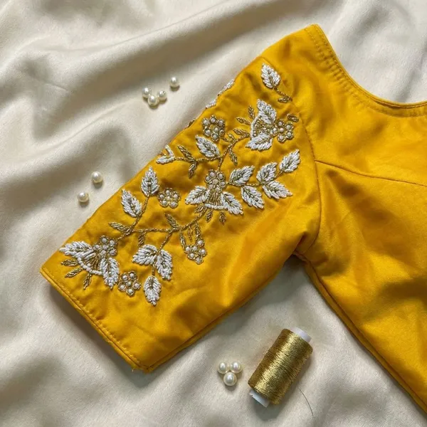 Yellow_Silk_Blouse_For_Women