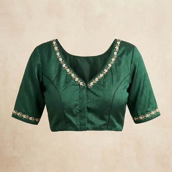 Green_Silk_Blouse_For_Women
