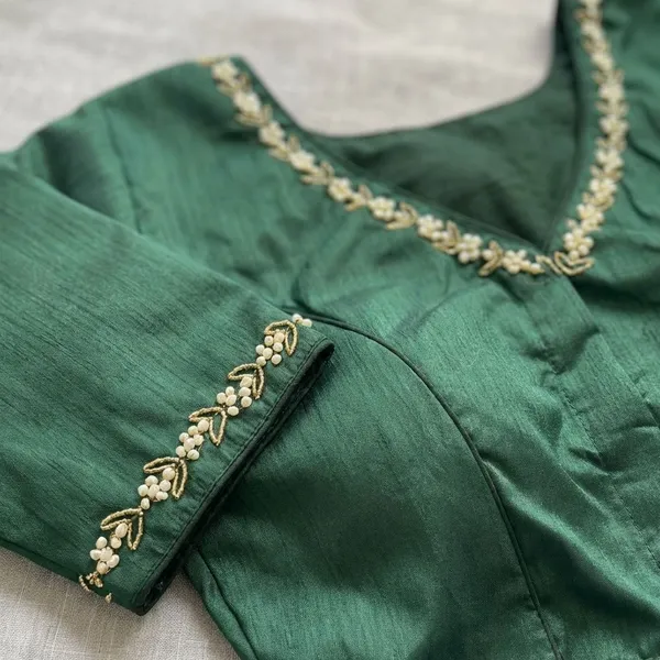 Green_Silk_Blouse_For_Women