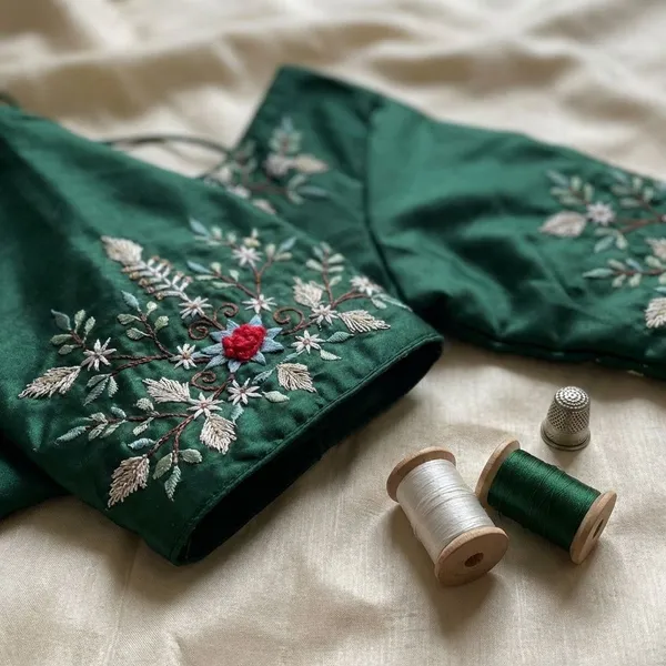 Green_Silk_Blouse_For_Women