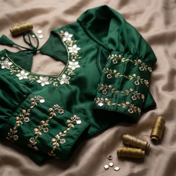 Green_Silk_Blouse_For_Women