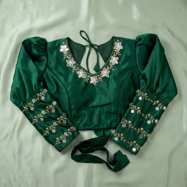 Green_Silk_Blouse_For_Women
