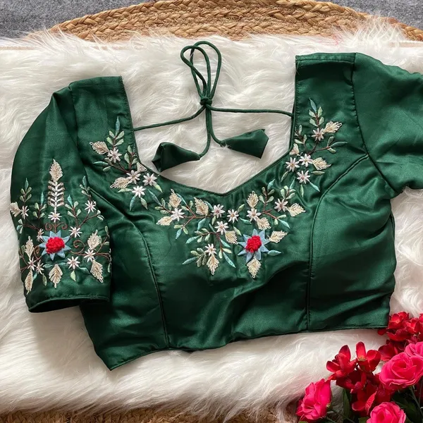 Green_Silk_Blouse_For_Women