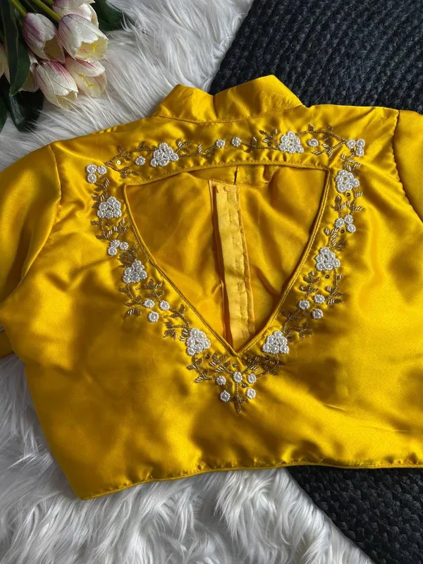 Yellow_Silk_Blouse_For_Women