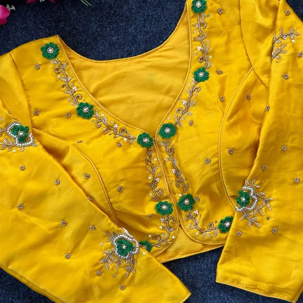 Yellow_Silk_Blouse_For_Women