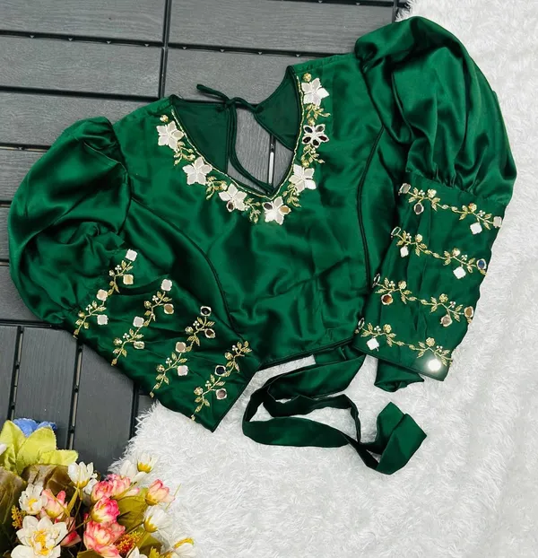 Green_Silk_Blouse_For_Women