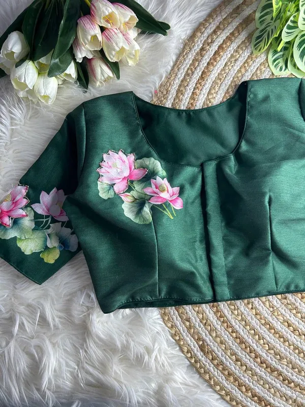 Green_Silk_Blouse_For_Women