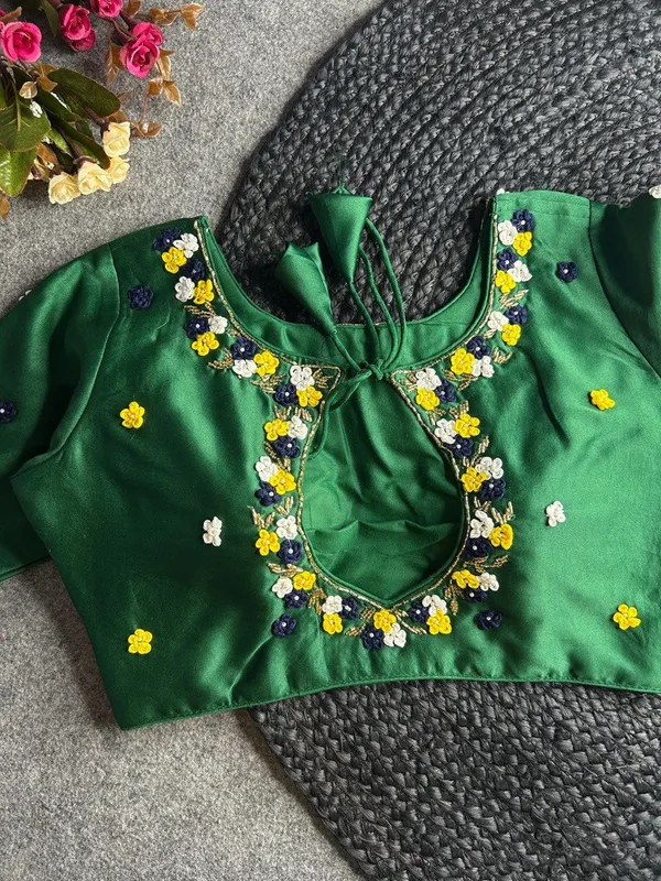 Green_Silk_Blouse_For_Women