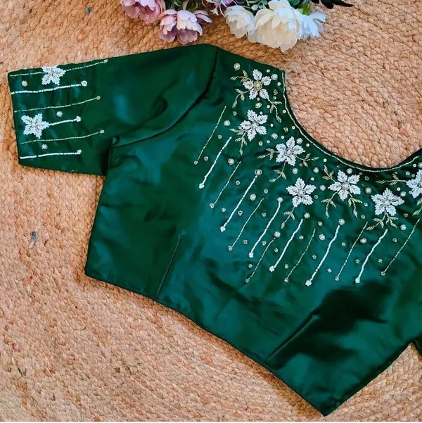 Green_Silk_Blouse_For_Women