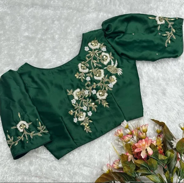 Green_Silk_Blouse_For_Women