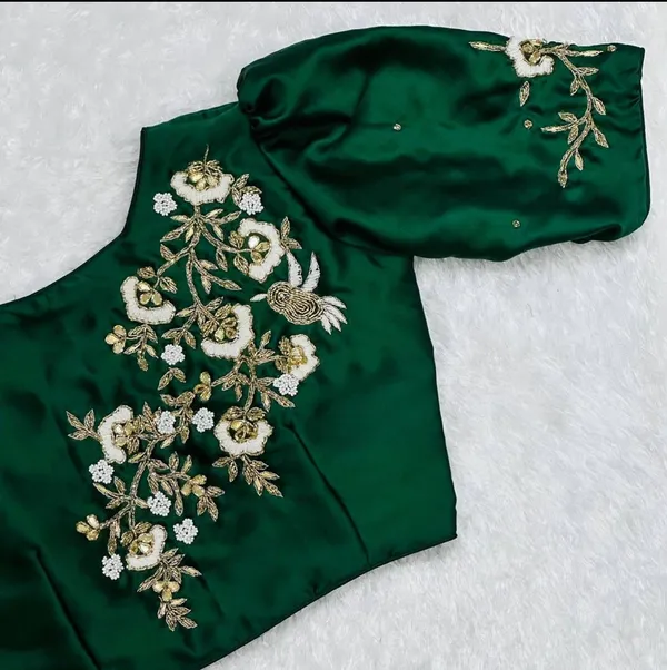 Green_Silk_Blouse_For_Women