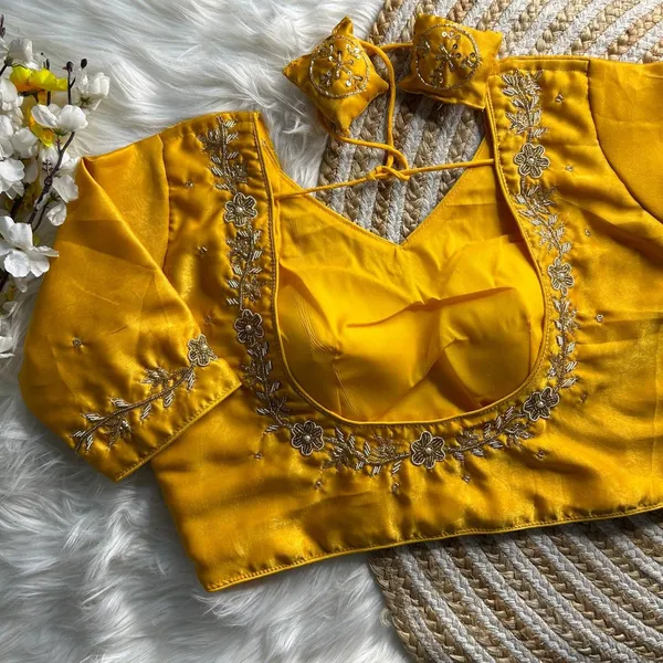 Yellow_Silk_Blouse_For_Women