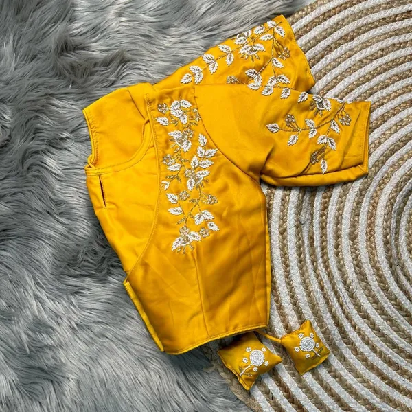 Yellow_Silk_Blouse_For_Women