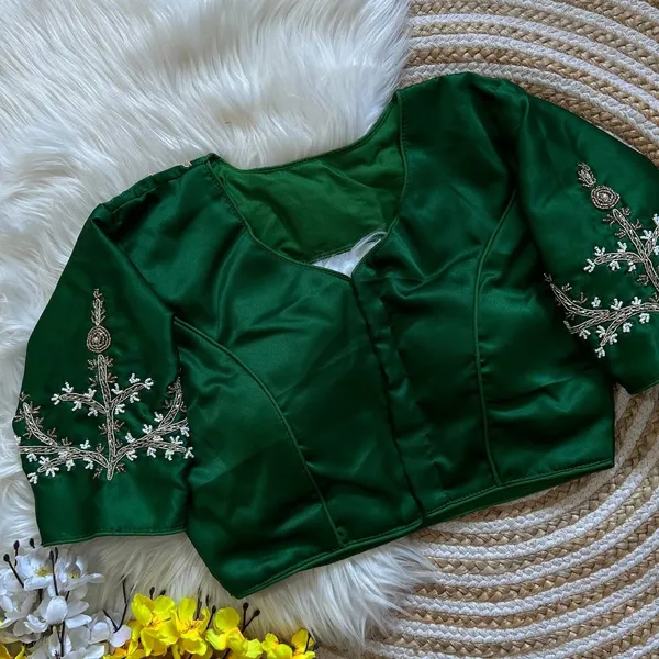 Green_Silk_Blouse_For_Women