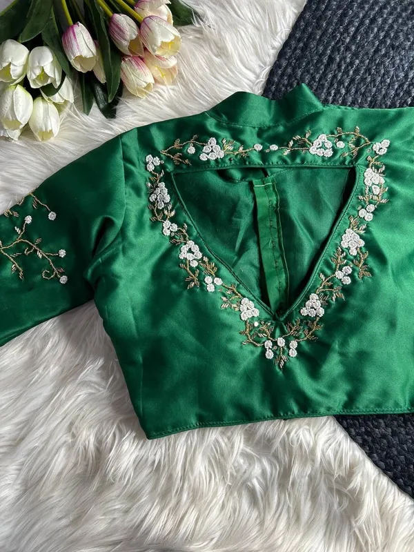 Green_Silk_Blouse_For_Women