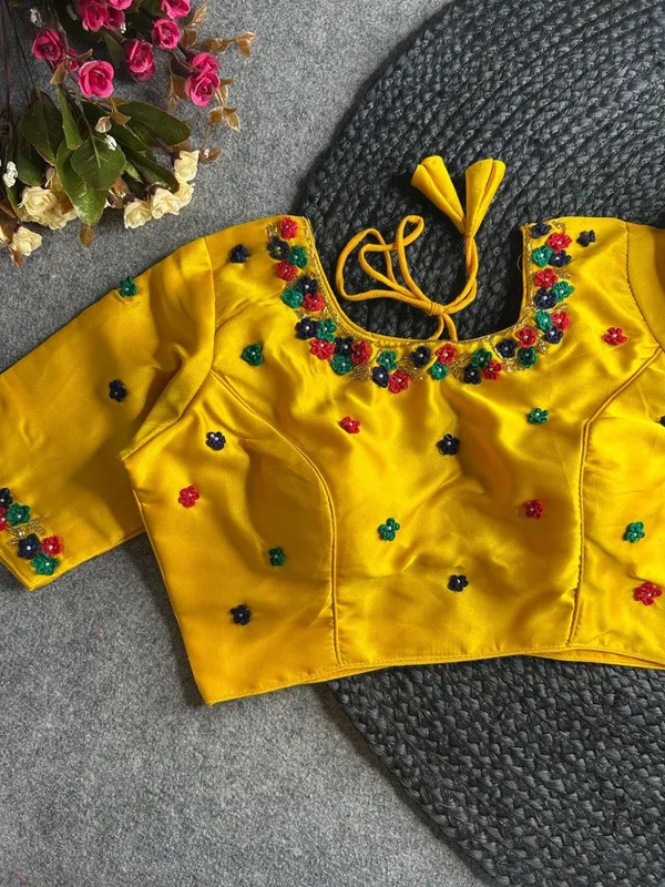 Yellow_Silk_Blouse_For_Women