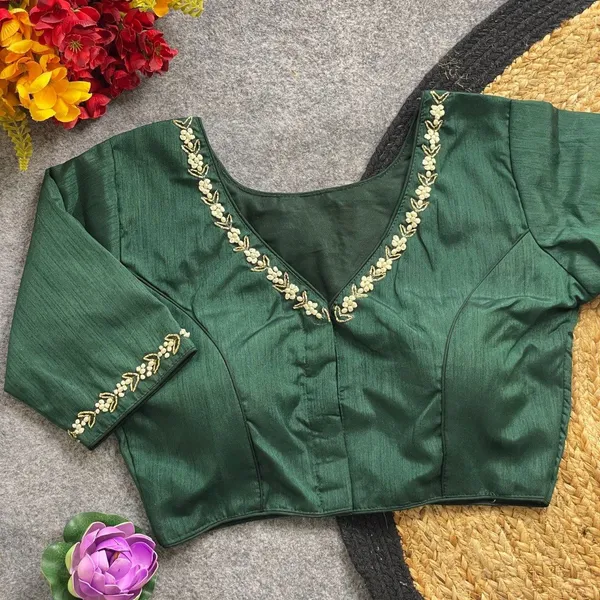 Green_Silk_Blouse_For_Women