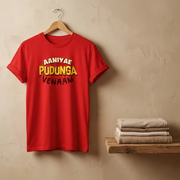 Red_Cotton_Premium_T_Shirts_For_Mens_And_Womens