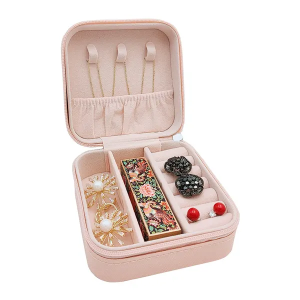 Pink_Portable_Travel_Jewellery_Organizer_Box_For_Women_And_Girls