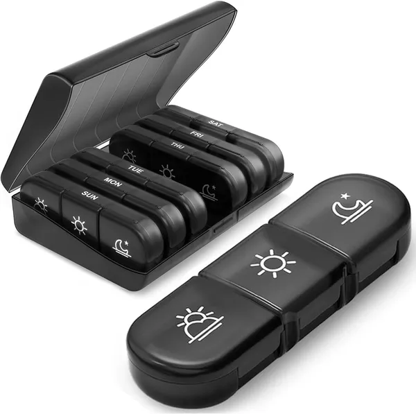 Black_Weekly_Pill_Organizer_7_Day_3_Times_A_Day_Large_Moisture_Proof_Medicine_Box_With_Portable_Travel_Pill_Case