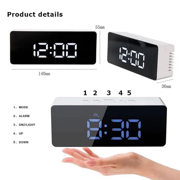 White_Digital_Mirror_Alarm_Clock_With_Led_Display_Smart_Temperature_Sensor_Snooze_Function