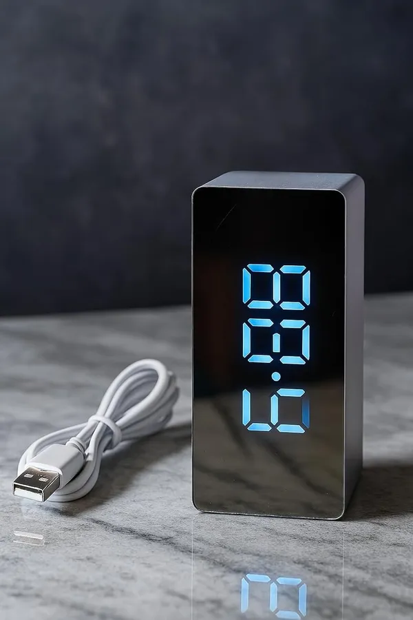 White_Digital_Mirror_Alarm_Clock_With_Led_Display_Smart_Temperature_Sensor_Snooze_Function