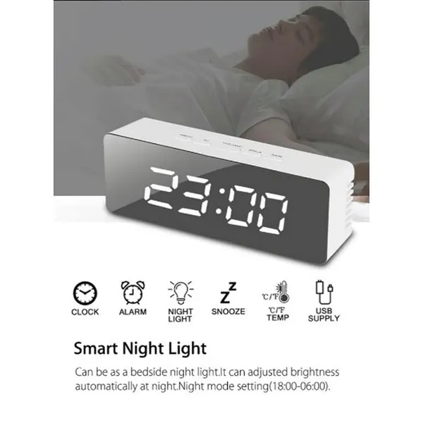 White_Digital_Mirror_Alarm_Clock_With_Led_Display_Smart_Temperature_Sensor_Snooze_Function