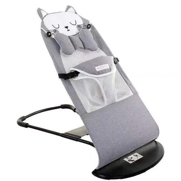 Grey_2_In_1_Portable_Baby_Rocking_Chair_For_Infants_And_Newborns