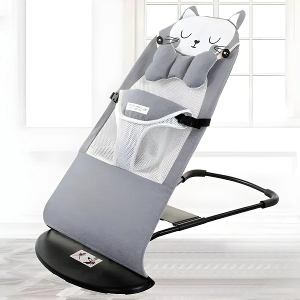 Grey_2_In_1_Portable_Baby_Rocking_Chair_For_Infants_And_Newborns