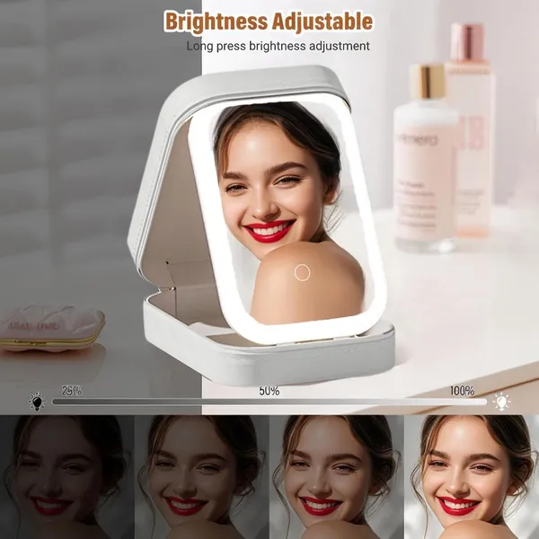 White_Portable_Travel_Jewelry_Organizer_Box_With_Led_Lighted_Makeup_Mirror_3_Color_Lighting_Modes