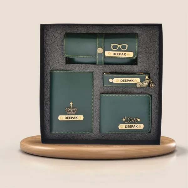 Personalised_Men's_Gift_Set__Wallet,_Eyewear_Case,_Keychain_&_Passport_Cover