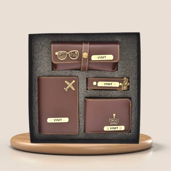 Personalised_Men's_Gift_Set__Wallet,_Eyewear_Case,_Keychain_&_Passport_Cover
