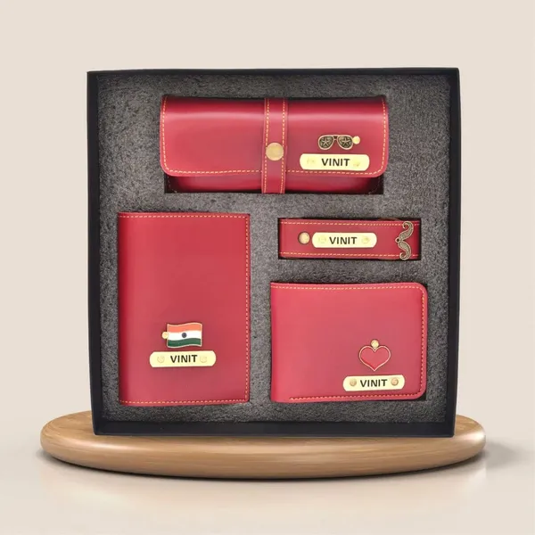 Personalised_Men's_Gift_Set__Wallet,_Eyewear_Case,_Keychain_&_Passport_Cover