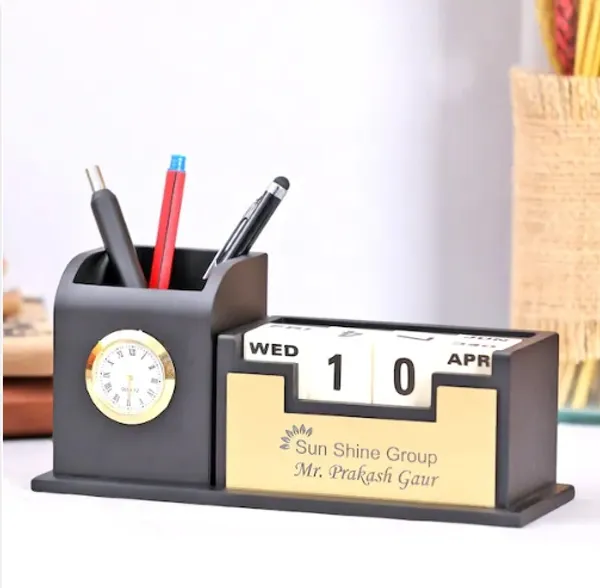 Personalized_Wooden_Desk_Companion_|_Custom_Wooden_Desk_Organizer_with_Calendar,_Clock_&_Pen_Holder_|_Personalized_Office_Table_Organizer_Gift