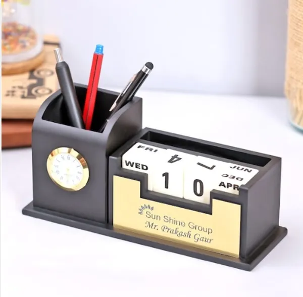 Personalized_Wooden_Desk_Companion_|_Custom_Wooden_Desk_Organizer_with_Calendar,_Clock_&_Pen_Holder_|_Personalized_Office_Table_Organizer_Gift