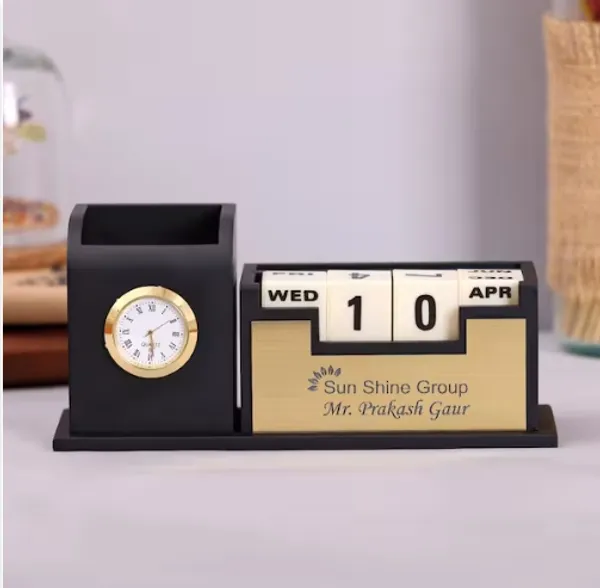Personalized_Wooden_Desk_Companion_|_Custom_Wooden_Desk_Organizer_with_Calendar,_Clock_&_Pen_Holder_|_Personalized_Office_Table_Organizer_Gift
