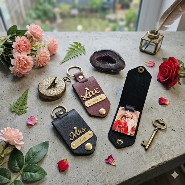 Personalized_Leather_Photo_Keychain_with_Custom_Name_&_Charm_–_Custom_Photo_Printed_Keyring_|_Personalized_Gift_for_Men_&_Women