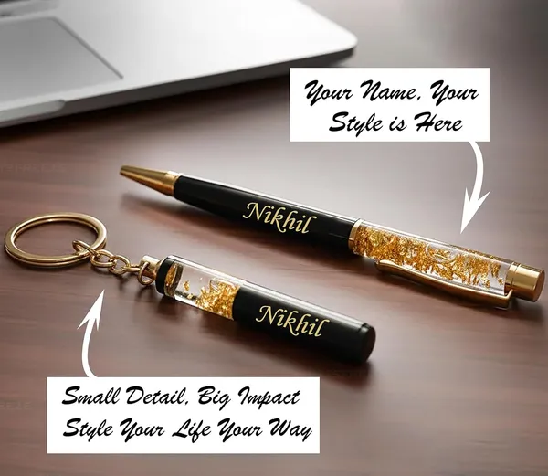 Personalized_Metallic_Gold_Flake_Pen_with_Keychain_–_Custom_Name_Engraved_Premium_Gift_Set_for_Men_&_Women
