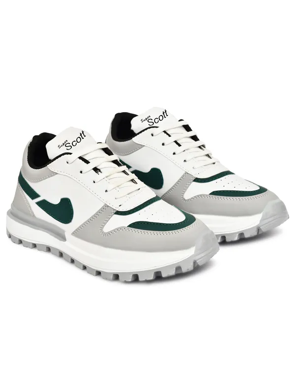 Grey_White_Synthetic_Leather_Sport_Shoe_For_Men