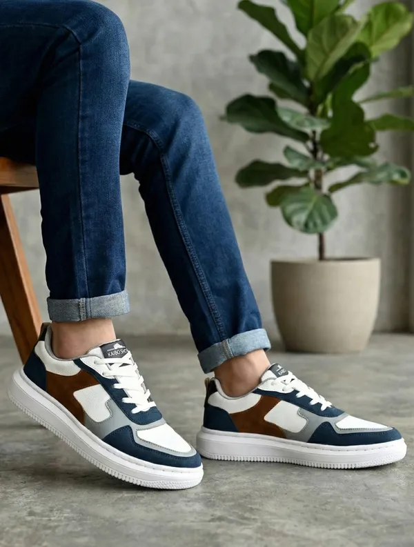 Blue_White_Leather_Sneaker_For_Men