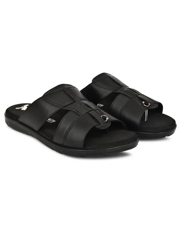 Mercy_Black_Formal_Leather_Sandals/Slippers_For_Mens_I_Office_Use_I_Dailywear_I_Slip-on_I_Cusion_insole_I_Ortho