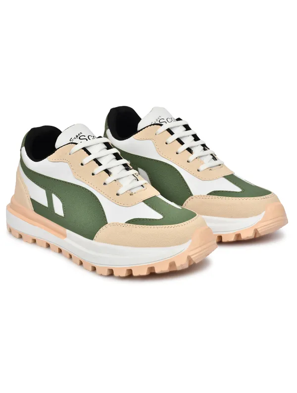Beige_White_Synthetic_Leather_Sport_Shoe_For_Men