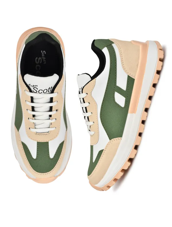 Beige_White_Synthetic_Leather_Sport_Shoe_For_Men